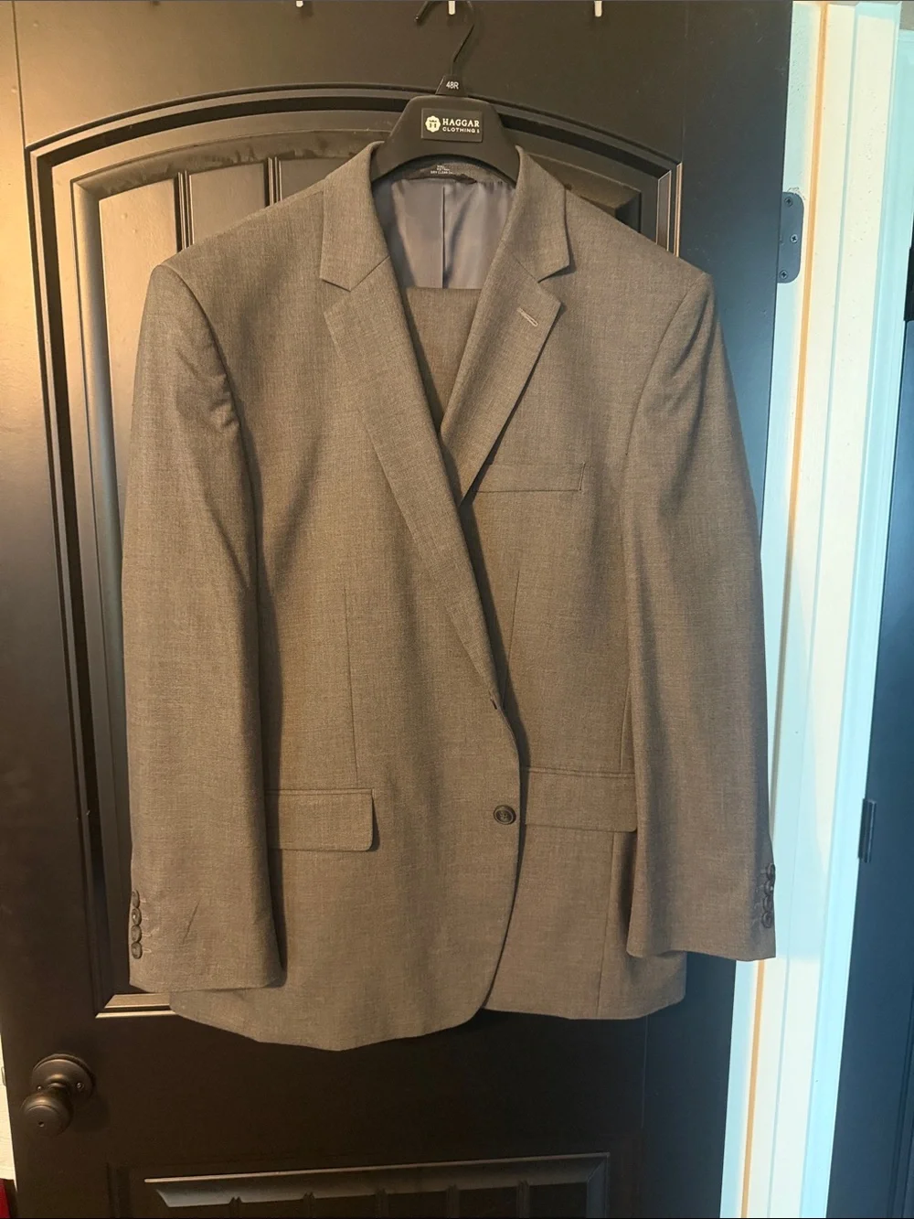 Haggar Men's Charcoal Gray Two-Button Suit Jacket
